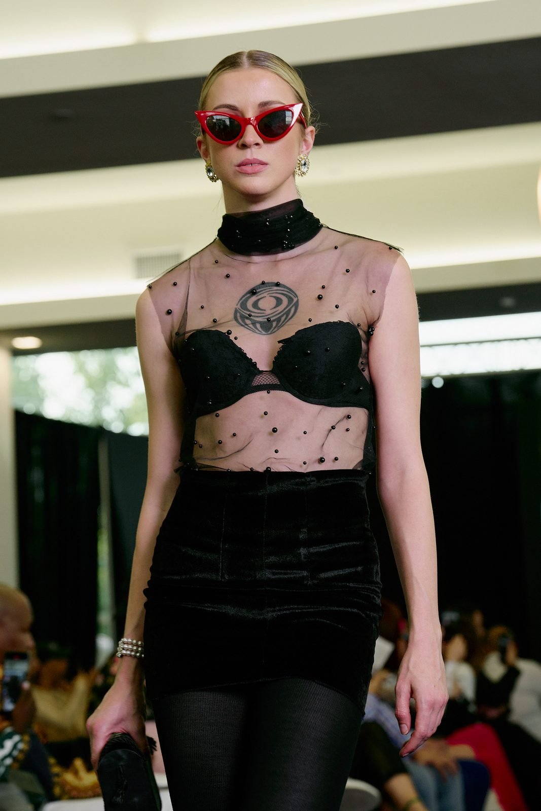 Red cat-eye sunglasses