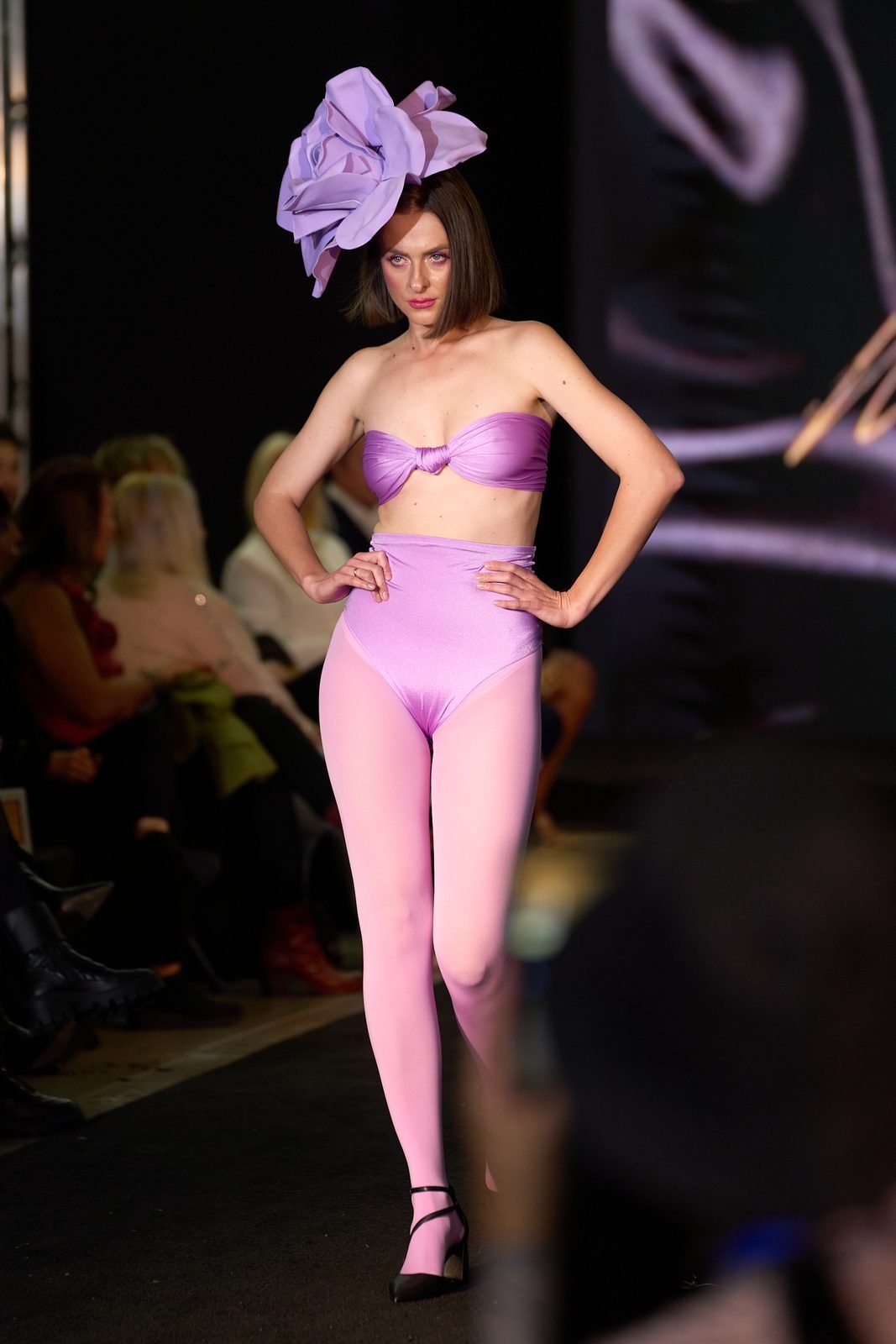 Lilac with flower headpiece